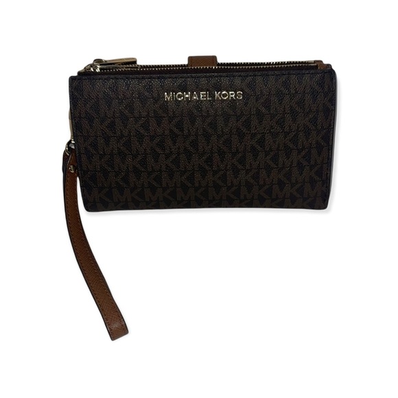 MICHAEL KORS Brown Signature MK Pattern Duffel Satchel & Double Zip Wallet - Picture 13 of 16